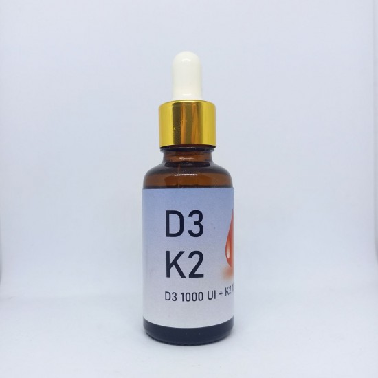 D3 K2 Vitamini (D3 1000 IU, K2 100 mcg) 30mL